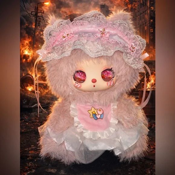 600% Liita Tea Time With My Girl secret pink liquid glitter eyes. Cream Paws